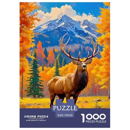 Charmantes Hirsch Puzzle 1000 Teile Klassische Puzzles Schwer Für Erwachsene Und Kinder Awesome Animals Geschicklichkeitsspiel Für Die Ganze Familie, 1000-teilige Puzzles70x50cm/1000pcs Charmantes Hirsch Puzzle 1000 Teile Klassische Puzzles Schwer Für Erwachsene Und Kinder Awesome Animals Geschicklichkeitsspiel Für Die Ganze Familie, 1000-teilige Puzzles70x50cm/1000pcs von JCOUSDAEO