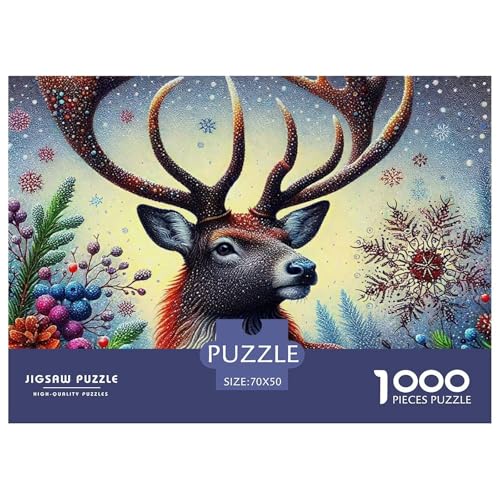 Charmantes Hirsch Puzzle 1000 Teile Klassische Puzzles Schwer Für Erwachsene Und Kinder Awesome Animals Geschicklichkeitsspiel Für Die Ganze Familie, 1000-teilige Puzzles70x50cm/1000pcs Charmantes Hirsch Puzzle 1000 Teile Klassische Puzzles Schwer Für Erwachsene Und Kinder Awesome Animals Geschicklichkeitsspiel Für Die Ganze Familie, 1000-teilige Puzzles70x50cm/1000pcs von JCOUSDAEO