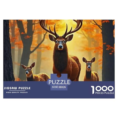 Charmantes Hirsch Puzzle 1000 Teile Klassische Puzzles Schwer Für Erwachsene Und Kinder Awesome Animals Geschicklichkeitsspiel Für Die Ganze Familie, Erwachsenenpuzzle 38x26cm/ Charmantes Hirsch Puzzle 1000 Teile Klassische Puzzles Schwer Für Erwachsene Und Kinder Awesome Animals Geschicklichkeitsspiel Für Die Ganze Familie, Erwachsenenpuzzle 38x26cm/ von JCOUSDAEO
