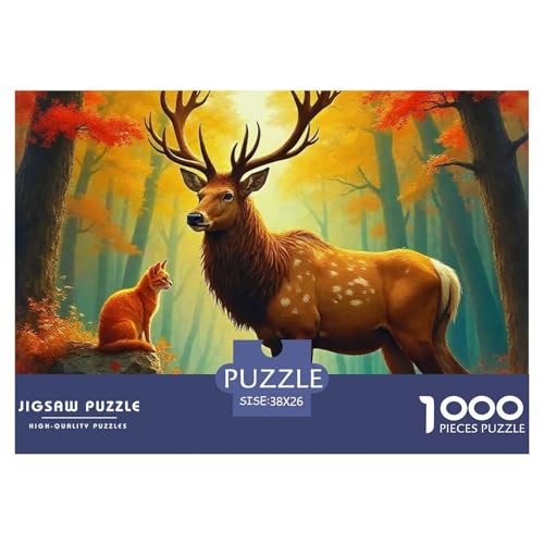 Charmantes Hirsch Puzzle 1000 Teile Klassische Puzzles Schwer Für Erwachsene Und Kinder Awesome Animals Puzzles Für Erwachsene Lernspiel Herausforderungsspielzeug Erwachsenenpuzzle 38x26cm/100 Charmantes Hirsch Puzzle 1000 Teile Klassische Puzzles Schwer Für Erwachsene Und Kinder Awesome Animals Puzzles Für Erwachsene Lernspiel Herausforderungsspielzeug Erwachsenenpuzzle 38x26cm/100 von JCOUSDAEO