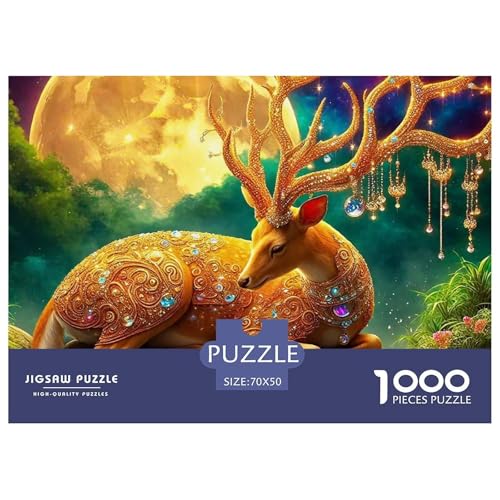 Charmantes Hirsch Puzzle 1000 Teile Klassische Puzzles Schwer Für Erwachsene Und Kinder Awesome Animals Puzzles Für Erwachsene Lernspiel Herausforderungsspielzeug Erwachsenenpuzzle 70x50cm/100 Charmantes Hirsch Puzzle 1000 Teile Klassische Puzzles Schwer Für Erwachsene Und Kinder Awesome Animals Puzzles Für Erwachsene Lernspiel Herausforderungsspielzeug Erwachsenenpuzzle 70x50cm/100 von JCOUSDAEO