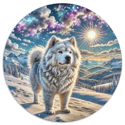 Chow Chow ​ 1000 Jigsaw Puzzles Creative Gifts Süße Haustiere Round Puzzle Educational Stress Relieving Toy Adult Sophisticated Puzzle for Adults & Children1000pcs (67.5x67.5cm) von JCOUSDAEO