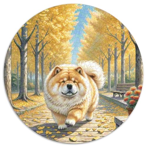Chow Chow ​ 1000 Jigsaw Puzzles Presents Süße Haustiere Round Puzzle Educational Stress Relieving Toy Adult Sophisticated Puzzle for Adults & Children1000pcs (67.5x67.5cm) von JCOUSDAEO