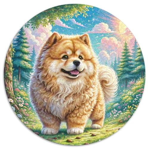 Chow Chow ​ 1000Jigsaws Creative Gifts Süße Haustiere Round Puzzles Educational Stress Relieving Toy Adult Sophisticated Puzzle for Adults1000pcs (67.5x67.5cm) von JCOUSDAEO