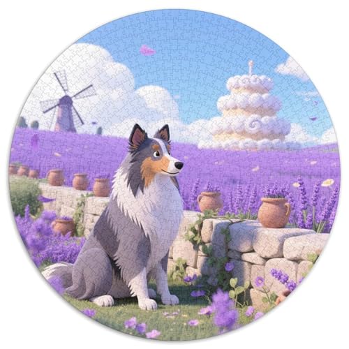 Collie ​ 1000 Jigsaw Puzzles Presents Süße Haustiere Round Puzzle Educational Stress Relieving Toy Adult Sophisticated Puzzle for Adults & Children1000pcs (67.5x67.5cm) von JCOUSDAEO