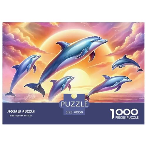 Delphin 1000-teilige Puzzles EIN Herausforderndes Rätsel, Intelligente Tiere Puzzles Für Erwachsene Lernspiel Herausforderungsspielzeug Erwachsenenpuzzle Ab 14 Jahren70x50cm/1000pcs Delphin 1000-teilige Puzzles EIN Herausforderndes Rätsel, Intelligente Tiere Puzzles Für Erwachsene Lernspiel Herausforderungsspielzeug Erwachsenenpuzzle Ab 14 Jahren70x50cm/1000pcs von JCOUSDAEO