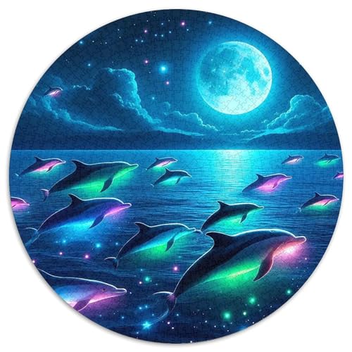 Delphin 1000Jigsaws Presents Intelligente Tiere Round Jigsaw Educational Stress Relieving Toy Adult Sophisticated for Teenagers and Adults1000pcs (67.5x67.5cm) von JCOUSDAEO