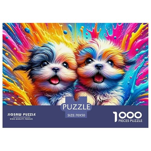 EIN fröhlicher Welpe 1000 Piece Puzzle A Challenging Puzzle Haustierhund Puzzle Games for The Whole for Women, Gifts for Men for Older Children70x50cm/1000pcs EIN fröhlicher Welpe 1000 Piece Puzzle A Challenging Puzzle Haustierhund Puzzle Games for The Whole for Women, Gifts for Men for Older Children70x50cm/1000pcs von JCOUSDAEO