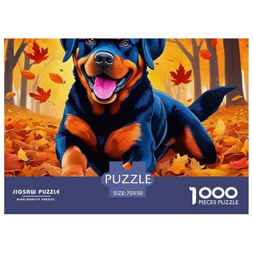 EIN fröhlicher Welpe Puzzle 1000 Pieces A Challenging Puzzle Haustierhund Puzzles for Adults and Children Colourful Toy for Children from 8-12 Years for Older Children70x50cm/1000pcs von JCOUSDAEO