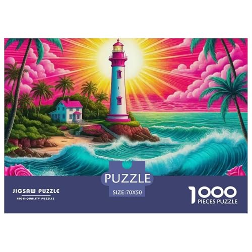 EIN gemütlicher Sommertag 1000 Teile Puzzle EIN Herausforderndes Rätsel, A Dreamy Beach Puzzles Für Erwachsene Lernspiel Herausforderungsspielzeug Erwachsenenpuzzle 70x50cm/1000pcs von JCOUSDAEO