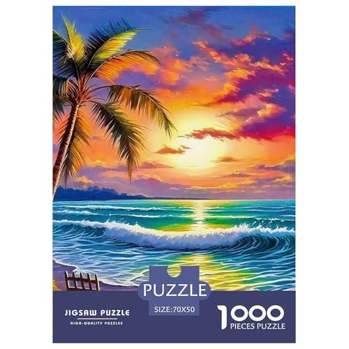 EIN gemütlicher Sommertag 1000-teilige Puzzles EIN Herausforderndes Rätsel, A Dreamy Beach Puzzles Für Erwachsene Lernspiel Herausforderungsspielzeug Erwachsenenpuzzle 70x50cm/1000pcs von JCOUSDAEO