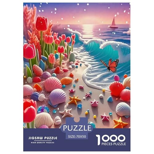 EIN gemütlicher Sommertag Puzzle 1000 Teile EIN Herausforderndes Rätsel, A Dreamy Beach Geschicklichkeitsspiel Für Die Ganze Familie, 1000-teilige Puzzles Kinder70x50cm/1000pcs von JCOUSDAEO