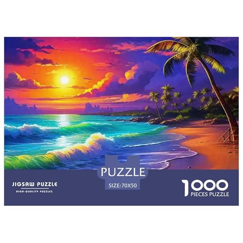 EIN gemütlicher Sommertag Puzzle 1000 Teile EIN Herausforderndes Rätsel, A Dreamy Beach Puzzles Für Erwachsene Lernspiel Herausforderungsspielzeug Erwachsenenpuzzle 70x50cm/1000pcs von JCOUSDAEO