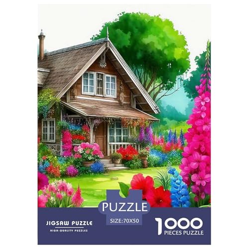 Eine Bezaubernde Landschaft 1000 Teile Puzzle EIN Herausforderndes Rätsel, A Beautiful House Geschicklichkeitsspiel Für Die Ganze Familie, 1000-teilige Puzzles Kinder70x50cm/1000pcs von JCOUSDAEO