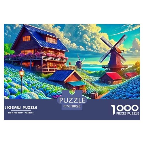 Eine Bezaubernde Landschaft 1000-teilige Puzzles Farbenfrohes Puzzle Für Erwachsene Und Kinder A Beautiful House Geschicklichkeitsspiel Für Die Ganze Familie, Erwachsenenpuzzle 3 von JCOUSDAEO