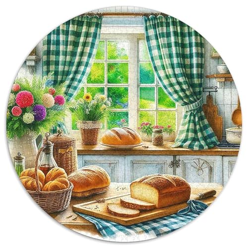 Eine gemütliche Küche 1000 Jigsaw Puzzles Creative Gifts EIN gemütliches Zimmer Round Puzzles Educational Stress Relieving Toy Adult Sophisticated for Adults & Children1000pcs (67.5x67.5cm) von JCOUSDAEO