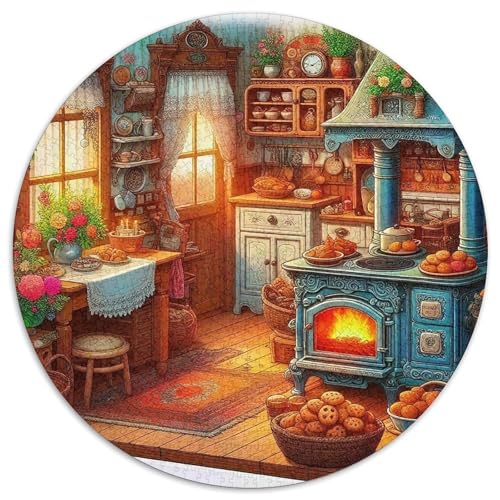 Eine gemütliche Küche 1000 Jigsaw Puzzles Presents EIN gemütliches Zimmer Round Jigsaw Educational Stress Relieving Toy Adult Sophisticated for Adults1000pcs (67.5x67.5cm) von JCOUSDAEO