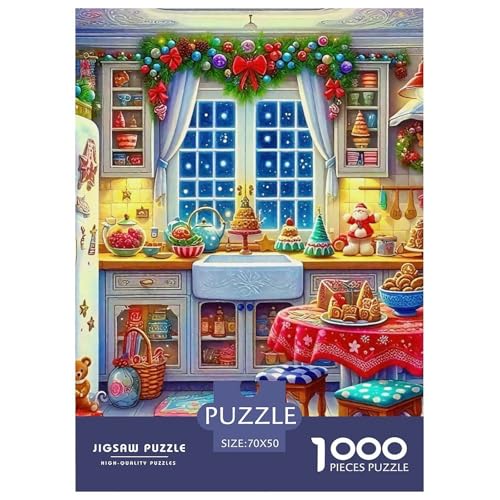 Eine gemütliche Küche 1000 Teile Puzzle EIN Herausforderndes Rätsel, A Cozy Room Puzzles Für Erwachsene Lernspiel Herausforderungsspielzeug Erwachsenenpuzzle 70x50cm/1000pcs von JCOUSDAEO