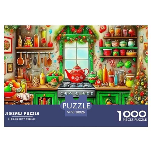 Eine gemütliche Küche 1000-teilige Puzzles EIN Herausforderndes Rätsel, A Cozy Room Geschicklichkeitsspiel Für Die Ganze Familie, Erwachsenenpuzzle 38x26cm/1000pcs von JCOUSDAEO