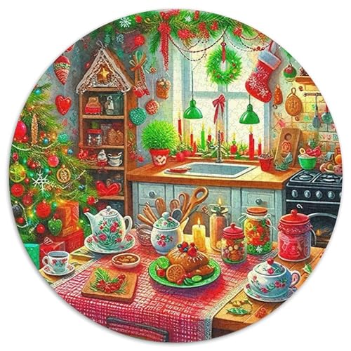 Eine gemütliche Küche 1000Jigsaws Creative Gifts EIN gemütliches Zimmer Round Jigsaw Educational Stress Relieving Toy Adult Sophisticated for Adults1000pcs (67.5x67.5cm) von JCOUSDAEO