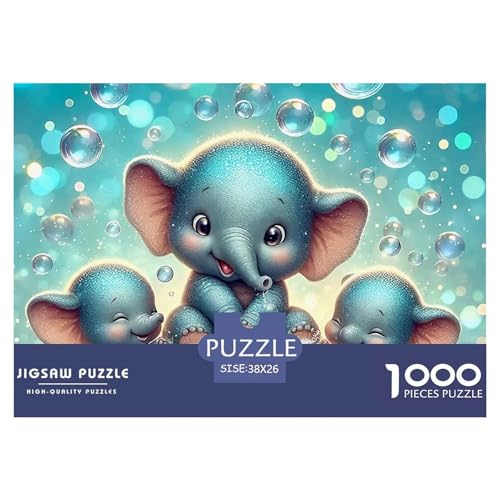 Elefanten 1000 Teile Puzzle Klassische Puzzles Schwer Für Erwachsene Und Kinder Mächtige Tiere Puzzles Für Erwachsene Lernspiel Herausforderungsspielzeug Erwachsenenpuzzle38x26cm/1000pcs von JCOUSDAEO