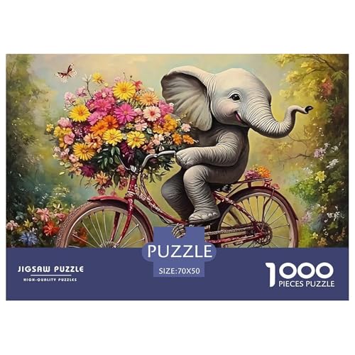 Elefanten 1000 Teile Puzzle Klassische Puzzles Schwer Für Erwachsene Und Kinder Mächtige Tiere Puzzles Für Erwachsene Lernspiel Herausforderungsspielzeug Erwachsenenpuzzle70x50cm/1000pcs von JCOUSDAEO