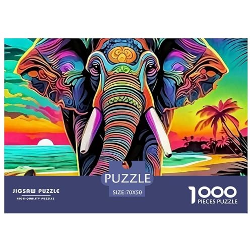 Elefanten 1000-teilige Puzzles Farbenfrohes Puzzle Für Erwachsene Und Kinder Mächtige Tiere Geschicklichkeitsspiel Für Die Ganze Familie,buntes Legespiel70x50cm/1000pcs Elefanten 1000-teilige Puzzles Farbenfrohes Puzzle Für Erwachsene Und Kinder Mächtige Tiere Geschicklichkeitsspiel Für Die Ganze Familie,buntes Legespiel70x50cm/1000pcs von JCOUSDAEO