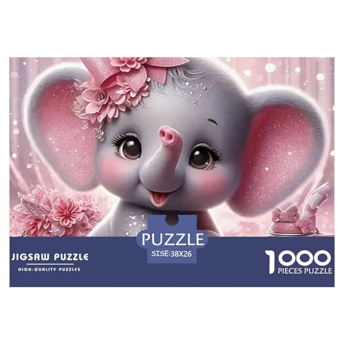 Elefanten Puzzle 1000 Teile EIN Herausforderndes Rätsel, Mächtige Tiere Geschicklichkeitsspiel Für Die Ganze Familie Erwachsenenpuzzle Ab 14 Jahren38x26cm/1000pcs von JCOUSDAEO