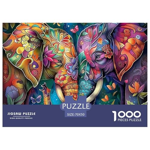 Elefanten Puzzle 1000 Teile EIN Herausforderndes Rätsel, Mächtige Tiere Puzzles Für Erwachsene Lernspiel Erwachsenenpuzzle Ab 14 Jahren70x50cm/1000pcs von JCOUSDAEO