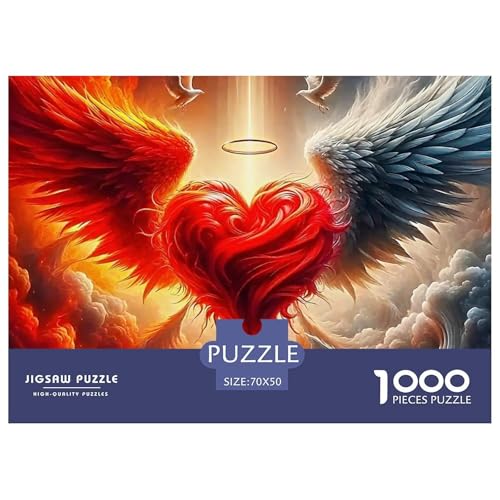 Engel Flügel 1000 Teile Puzzle EIN Herausforderndes Rätsel, EIN schönes Bein Geschicklichkeitsspiel Für Die Ganze Familie,1000-teilige Puzzles Kinder70x50cm/1000pcs von JCOUSDAEO