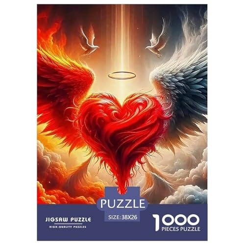 Engel Flügel 1000 Teile Puzzle EIN Herausforderndes Rätsel, EIN schönes Bein Geschicklichkeitsspiel Für Die Ganze Familie,buntes Legespiel Erwachsenenpuzzle38x26cm/1000pcs von JCOUSDAEO