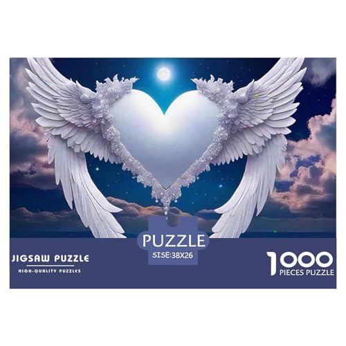 Engel Flügel 1000 Teile Puzzle Farbenfrohes Puzzle Für Erwachsene Und Kinder EIN schönes Bein Geschicklichkeitsspiel Für Die Ganze Familie,buntes Legespiel Erwachsenenpuzzle38x26cm/1000pcs von JCOUSDAEO