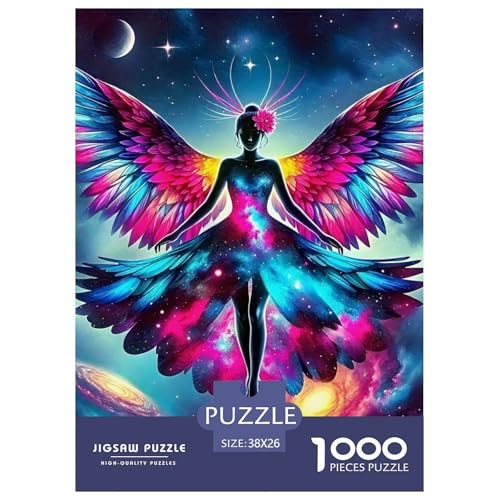 Engel Flügel 1000 Teile Puzzle Farbenfrohes Puzzle Für Erwachsene Und Kinder EIN schönes Bein Geschicklichkeitsspiel Für Die Ganze Familie,buntes Legespiel Erwachsenenpuzzle38x26cm/1000pcs von JCOUSDAEO