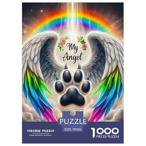 Engel Flügel 1000 Teile Puzzle Farbenfrohes Puzzle Für Erwachsene Und Kinder EIN schönes Bein Geschicklichkeitsspiel Für Die Ganze Familie,buntes Legespiel Erwachsenenpuzzle70x50cm/1000pcs von JCOUSDAEO