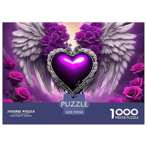 Engel Flügel 1000 Teile Puzzle Farbenfrohes Puzzle Für Erwachsene Und Kinder EIN schönes Bein Puzzles Für Erwachsene Lernspiel Herausforderungsspielzeug Erwachsenenpuzzle70x50cm/1000pcs von JCOUSDAEO