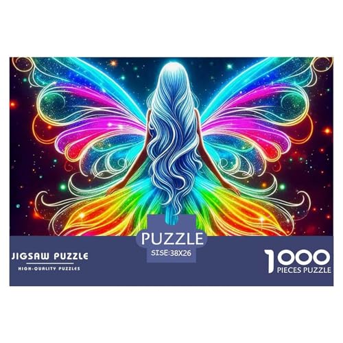 Engel Flügel 1000 Teile Puzzle Klassische Puzzles Schwer Für Erwachsene Und Kinder EIN schönes Bein Geschicklichkeitsspiel Für Die Ganze Familie,buntes Legespiel Erwachsenenpuzzle38x26cm/1000pcs von JCOUSDAEO