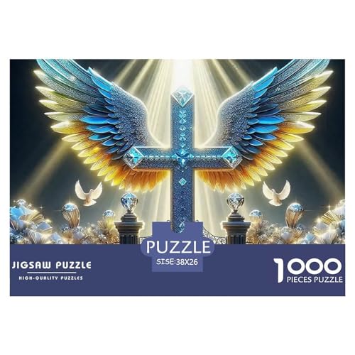 Engel Flügel 1000 Teile Puzzle Klassische Puzzles Schwer Für Erwachsene Und Kinder EIN schönes Bein Puzzles Für Erwachsene Lernspiel 1000-teilige Puzzles38x26cm/1000pcs von JCOUSDAEO