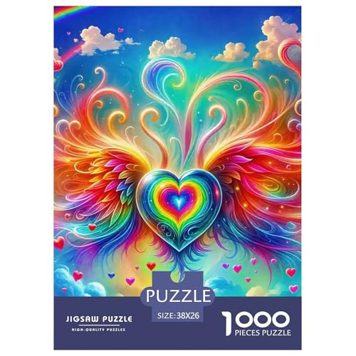 Engel Flügel 1000 Teile Puzzle Klassische Puzzles Schwer Für Erwachsene Und Kinder EIN schönes Bein Puzzles Für Erwachsene Lernspiel 1000-teilige Puzzles38x26cm/1000pcs von JCOUSDAEO