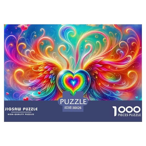 Engel Flügel 1000-teilige Puzzles EIN Herausforderndes Rätsel, EIN schönes Bein Geschenke Für Frauen,Geschenke Für Männer Kinder38x26cm/1000pcs von JCOUSDAEO