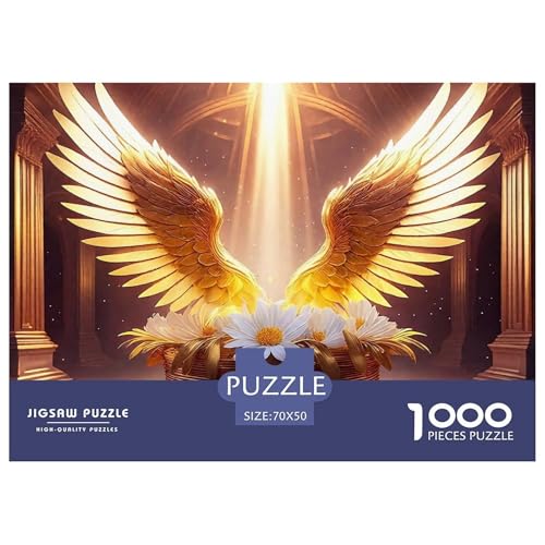 Engel Flügel 1000-teilige Puzzles EIN Herausforderndes Rätsel, EIN schönes Bein Geschicklichkeitsspiel Für Die Ganze Familie,buntes Legespiel Kinder70x50cm/1000pcs von JCOUSDAEO