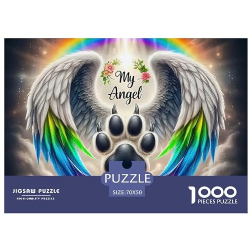 Engel Flügel 1000-teilige Puzzles EIN Herausforderndes Rätsel, EIN schönes Bein Puzzles Für Erwachsene Lernspiel Herausforderungsspielzeug Erwachsenenpuzzle Ab 14 Jahren70x50cm/1000pcs von JCOUSDAEO