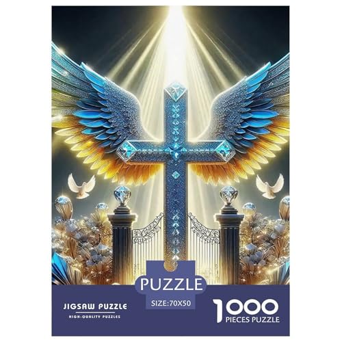 Engel Flügel 1000-teilige Puzzles EIN Herausforderndes Rätsel, EIN schönes Bein Puzzles Für Erwachsene Lernspiel Herausforderungsspielzeug Kinder70x50cm/1000pcs von JCOUSDAEO