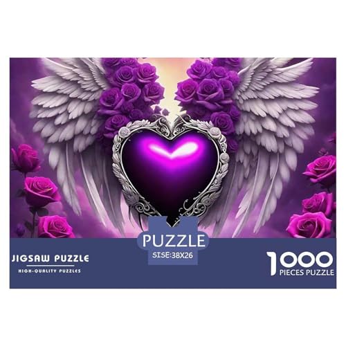 Engel Flügel 1000-teilige Puzzles Farbenfrohes Puzzle Für Erwachsene Und Kinder EIN schönes Bein Geschenke Für Frauen,Geschenke Für Männer Erwachsenenpuzzle Ab 14 Jahren38x26cm/1000pcs von JCOUSDAEO