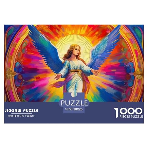 Engel Flügel 1000-teilige Puzzles Farbenfrohes Puzzle Für Erwachsene Und Kinder EIN schönes Bein Geschenke Für Frauen,Geschenke Für Männer Erwachsenenpuzzle Ab 14 Jahren38x26cm/1000pcs von JCOUSDAEO
