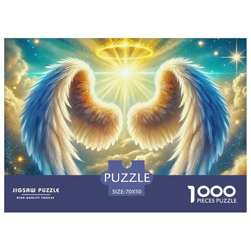 Engel Flügel 1000-teilige Puzzles Farbenfrohes Puzzle Für Erwachsene Und Kinder EIN schönes Bein Geschenke Für Frauen,Geschenke Für Männer Erwachsenenpuzzle Ab 14 Jahren70x50cm/1000pcs von JCOUSDAEO