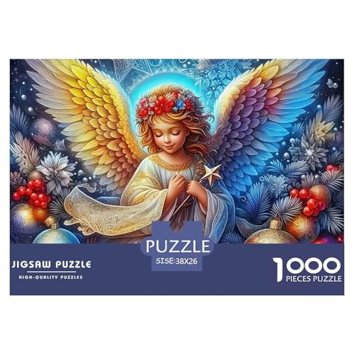 Engel Flügel 1000-teilige Puzzles Farbenfrohes Puzzle Für Erwachsene Und Kinder EIN schönes Bein Geschenke Für Frauen,Geschenke Für Männer38x26cm/1000pcs von JCOUSDAEO