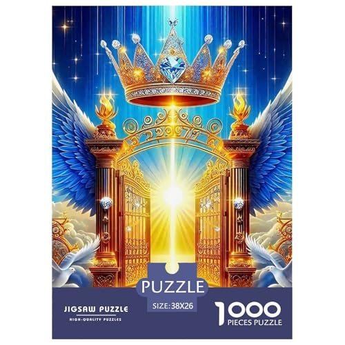Engel Flügel 1000-teilige Puzzles Farbenfrohes Puzzle Für Erwachsene Und Kinder EIN schönes Bein Geschicklichkeitsspiel Für Die Ganze Familie,buntes Legespiel38x26cm/1000pcs von JCOUSDAEO