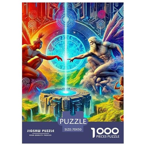 Engel Flügel 1000-teilige Puzzles Farbenfrohes Puzzle Für Erwachsene Und Kinder EIN schönes Bein Geschicklichkeitsspiel Für Die Ganze Familie,buntes Legespiel70x50cm/1000pcs von JCOUSDAEO
