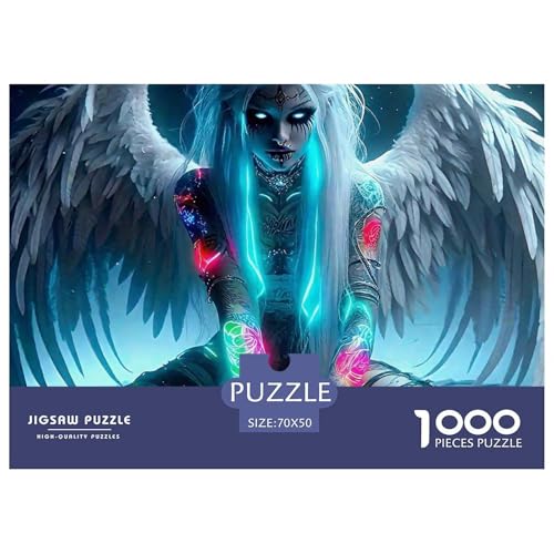 Engel Flügel 1000-teilige Puzzles Farbenfrohes Puzzle Für Erwachsene Und Kinder EIN schönes Bein Puzzles Für Erwachsene Lernspiel Herausforderungsspielzeug Erwachsenenpuzzle70x50cm/1000pcs von JCOUSDAEO
