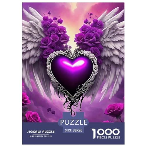 Engel Flügel 1000-teilige Puzzles Farbenfrohes Puzzle Für Erwachsene Und Kinder EIN schönes Bein Puzzles Für Erwachsene Lernspiel Herausforderungsspielzeug38x26cm/1000pcs von JCOUSDAEO